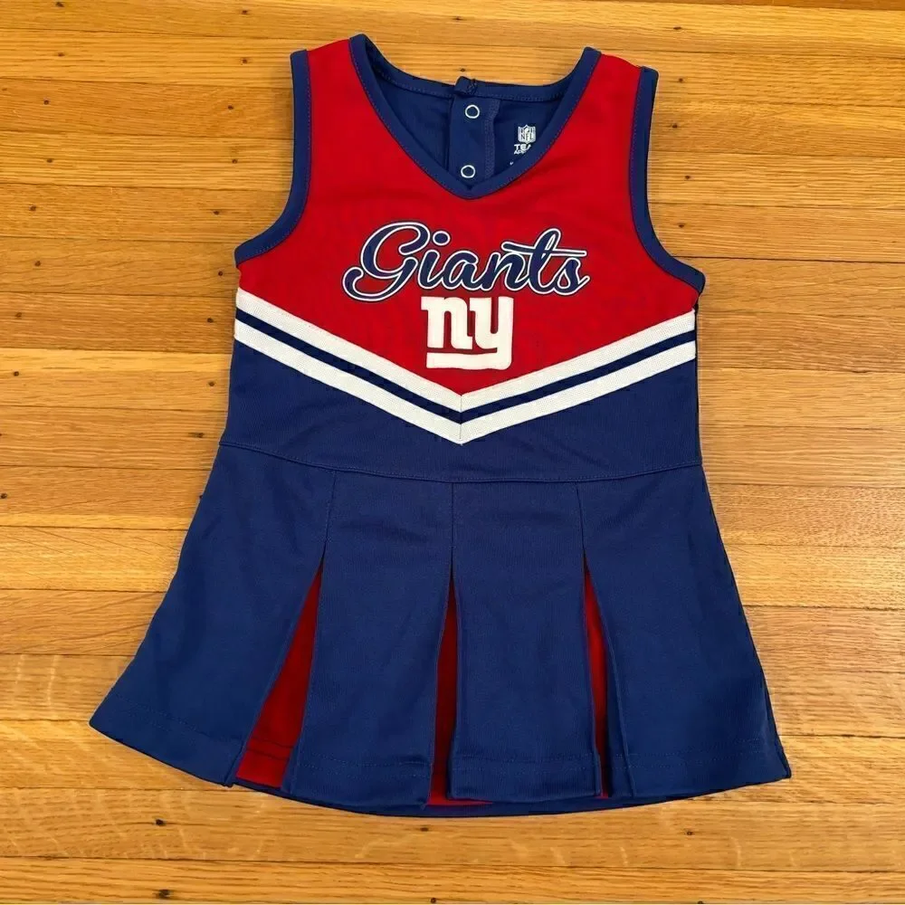 New York Giants red/white/blue toddler cheer dress